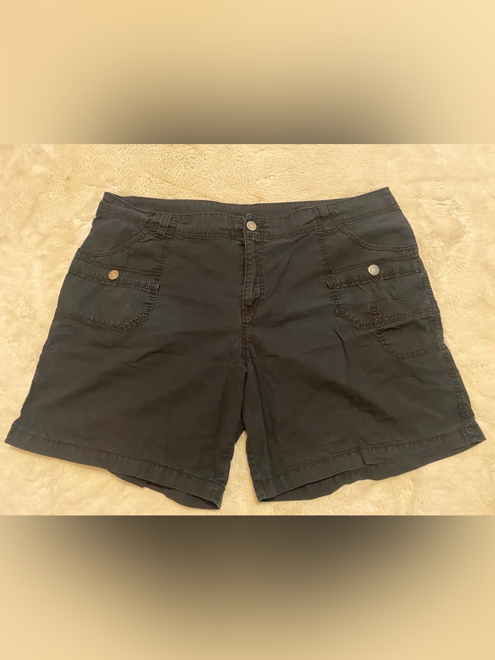 Lane Bryant Size 22 Black Utility Chino Shorts
